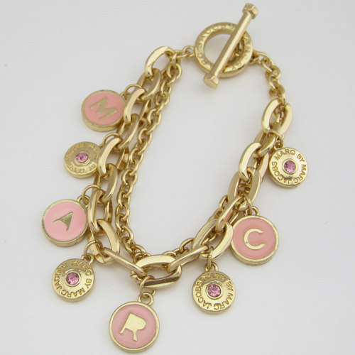 39 CARATS EUROPEAN AND AMERICAN JEWELRY M.JC SERIES VERSATILE NEW WOMENS FASHION TREND PERSONALITY LETTER DRIP OIL BRACELET