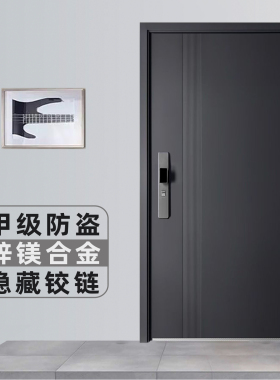 防盗门家用进户门甲级入户子母门锌合金智能双开大门重庆包安装