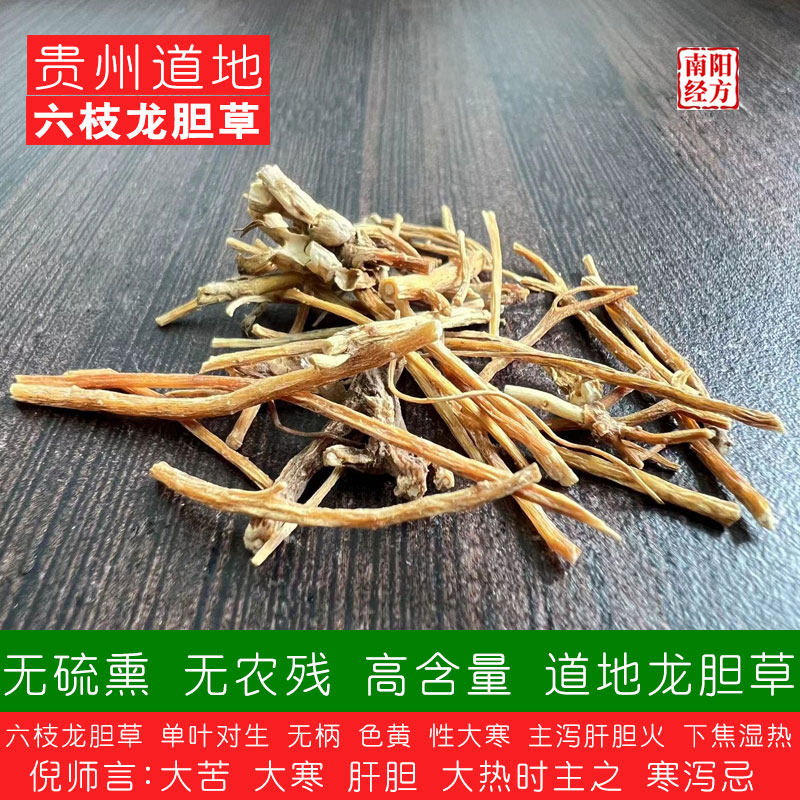 南阳经方 野生六枝龙胆草中药材 无硫无杂质 高含量 出口级龙胆草
