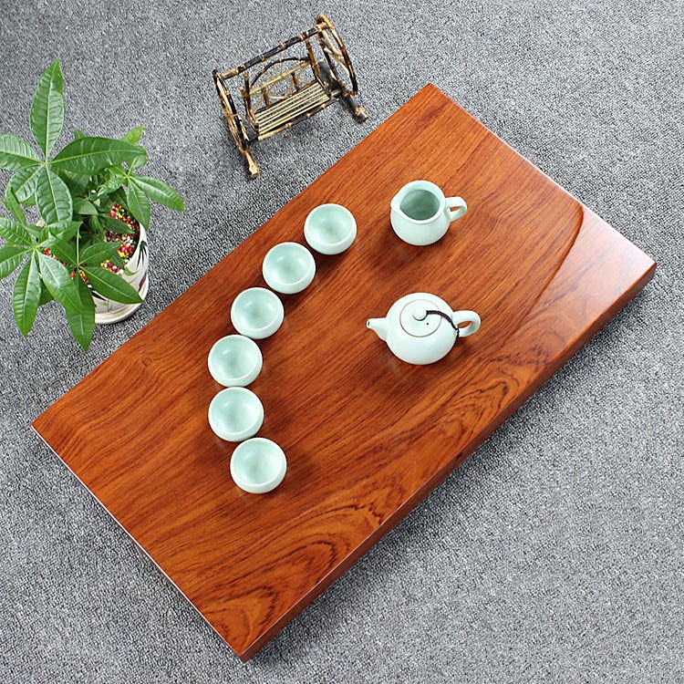 巴西花梨木茶盘整块原木实木办公家用简约中式茶海木功夫茶具茶台