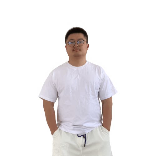 虎尔先生青年男优质精梳棉不起球落肩重磅260克纯棉圆领短袖T恤