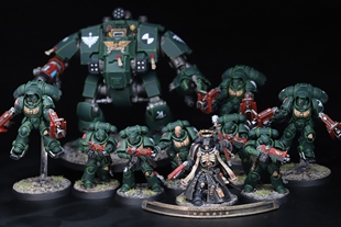 战锤40K黑暗天使巡逻包涂装展示（非现货）可接代工