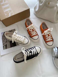 艾模儿6900 系带帆布鞋 1912厚底中跟真皮鞋 韩版 女 垫时尚 2026新款