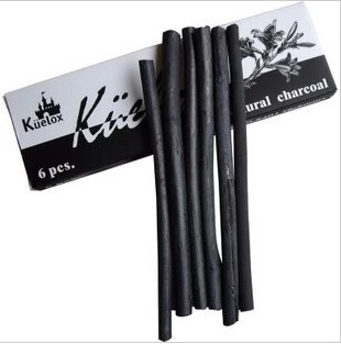 高尔乐8401棉柳木炭条 碳枝 碳精条 木碳条 木炭笔(6-8mm)6支装