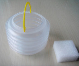 塑料水桶 折叠水桶透明伸缩洗笔桶 水粉 丙烯 洗笔筒 压缩水桶
