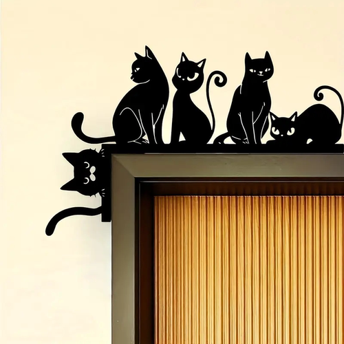 创意组合猫剪影用于门头