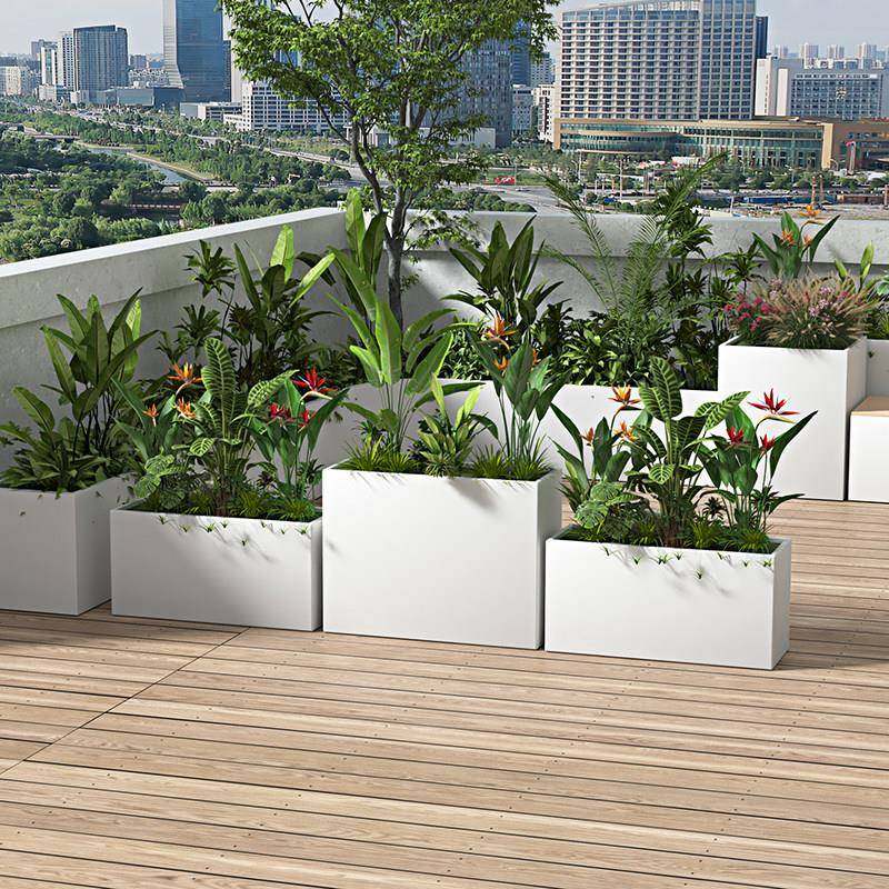 户外不锈钢花箱定制阳台种植箱商业街外摆长方形花坛铁艺成品花槽,商业/办公家具,花坛/花箱,淘宝优惠券,粉丝福利购,淘宝优惠卷