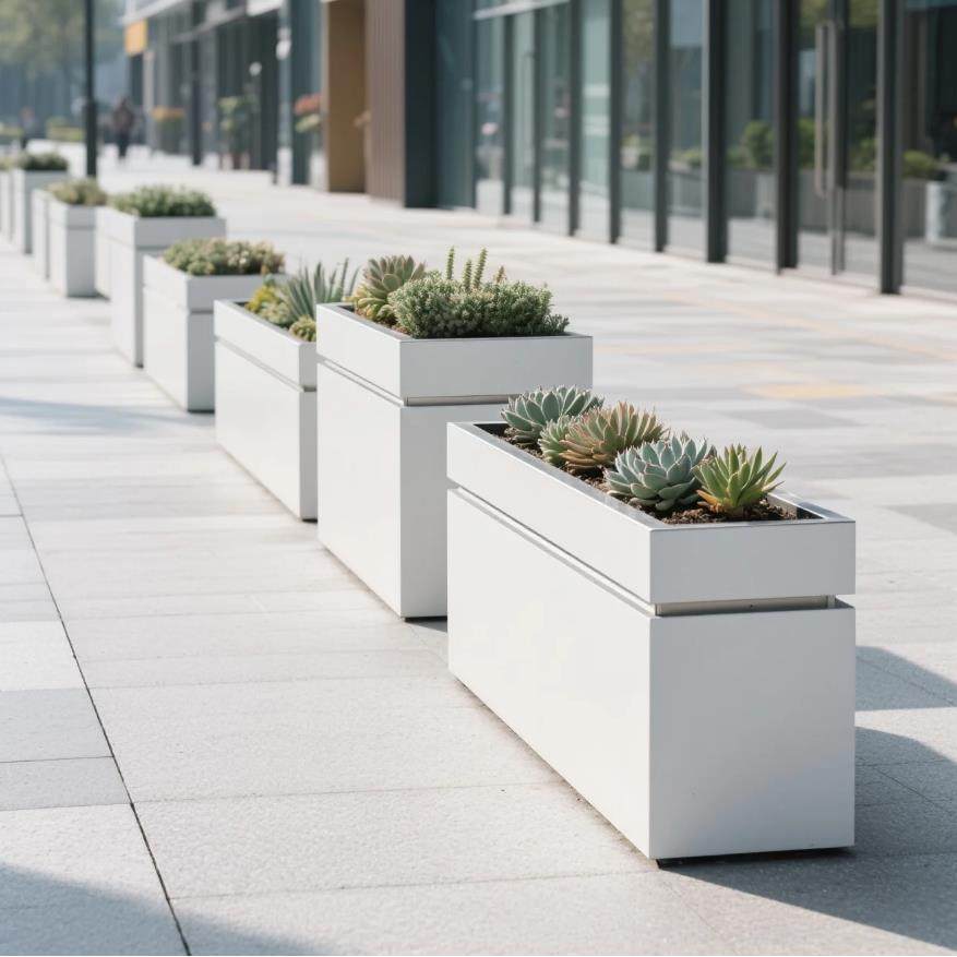 户外铁艺花箱组合长方形室外摆围栏不锈钢花槽售楼部广场街道花坛,商业/办公家具,花坛/花箱,淘宝优惠券,粉丝福利购,淘宝优惠卷