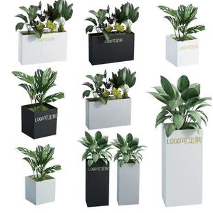 户外不锈钢花箱定制组合市政围栏室内铁艺露台外摆成品金属槽花盆