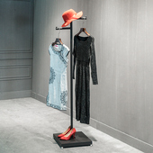 北欧简约服装 正挂侧挂衣架货架点挂架 店橱窗衣帽展示架铁艺落地式