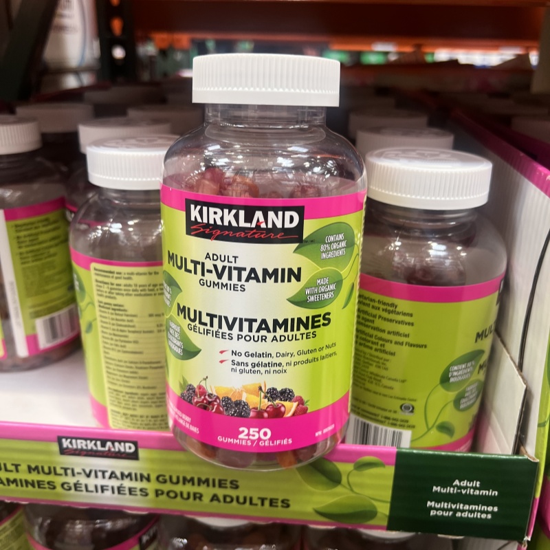 加拿大代购Kirkland 成人多维成长复合维生素水果口味软糖250粒