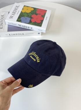 2025新款秋冬季韩国进口代购圆顶子女大檐棒球帽休闲软顶防晒帽子