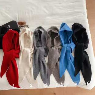 韩国代购冬天保暖法拉利拉法帽围巾一体交叉防风护头帽女时尚冷帽