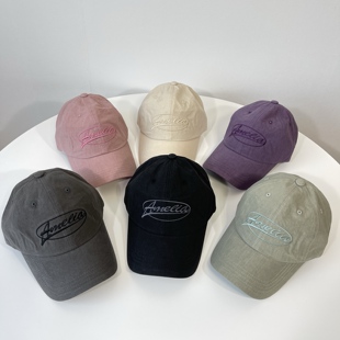 上头Amelia好看棒球帽刺绣图标休闲洋气百搭鸭舌帽春夏暗女款 韩代