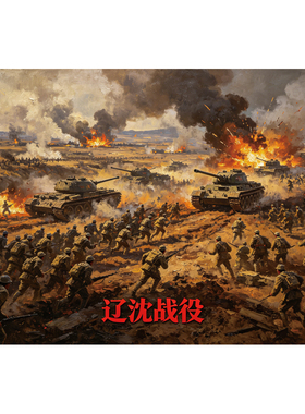 淮海战役装饰画 三大战役装饰 红色革命装饰画 油画