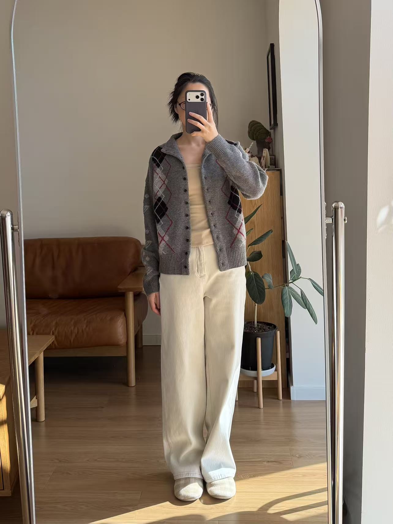 万众瞩目  八面弹德绒神裤 梨形小个子穿搭神裤 大长腿牛仔裤