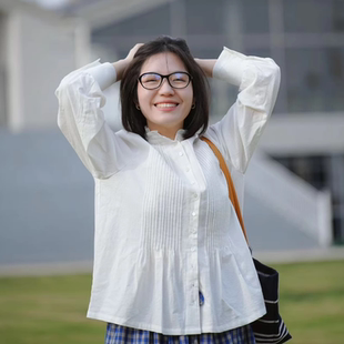 云之彼端 重工立裁花边风琴褶衬衫