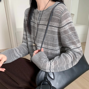 布拉格之秋 独家定制面料复古费尔岛 绵羊毛费尔岛开衫