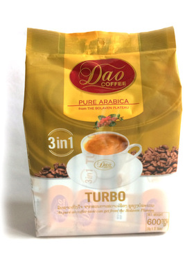 包邮新包装进口老挝DAO稻咖啡 黄色包装浓香型三合一即溶速溶咖啡