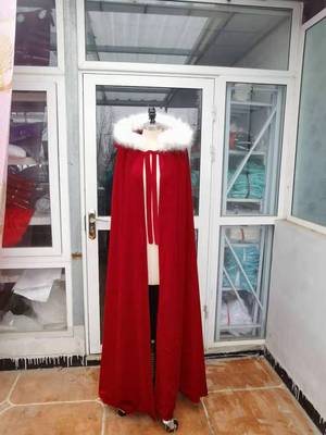 新娘结婚保暖毛边披肩复古汉服