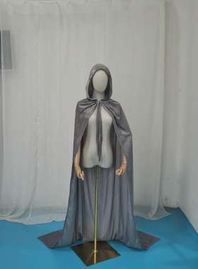 中国风纯色旅行拍照披风万圣节cosplay舞台表演派对 复古连帽斗篷