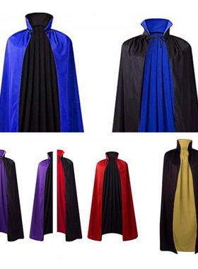 双色中长款万圣节披风双色斗篷立领男女吸血鬼都披肩厂价销售