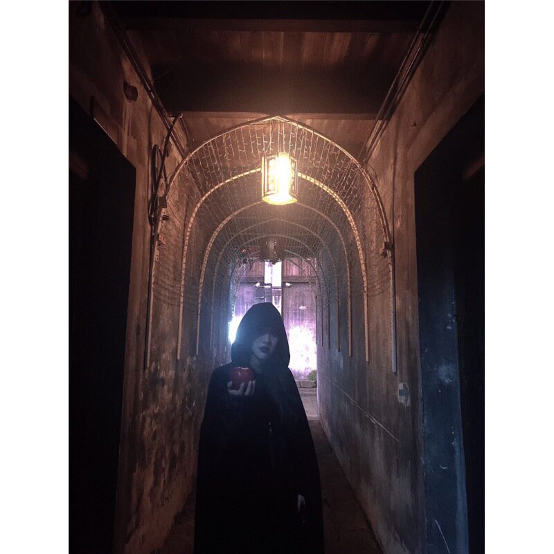 32色男女通用舞台装cos丝绒长披风万圣节斗篷舞台演出服连帽外套*