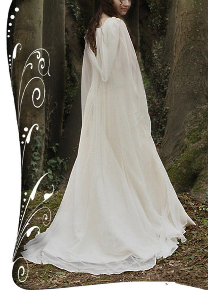 新娘婚礼白色雪纺披肩连帽斗篷