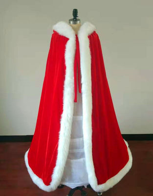 喜庆中国红冬季结婚保暖斗篷