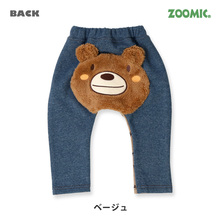 日本 ZOOMIC 小童装宝宝 2025冬 卡通毛绒小熊加绒保暖休闲裤pp裤
