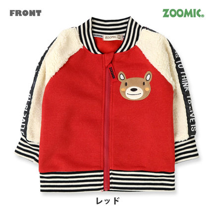 日本 ZOOMIC 2025冬季小童装宝宝加绒保暖拉链外套串标机车服棉袄