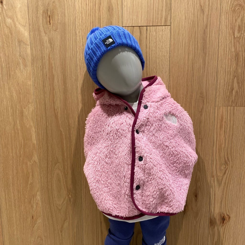 北面珊瑚绒保暖连帽斗篷棉服棉袄
