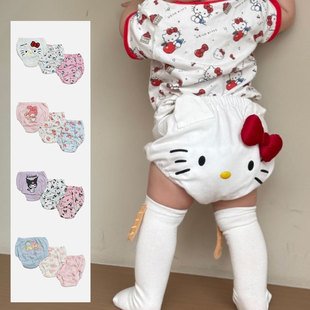 日本三丽鸥 hello kitty爱心抗菌防臭面包三角内裤 3条 2026夏女童