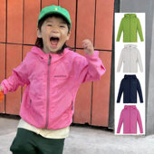 日本美山 montbell 2026春夏儿童轻薄防晒速干软壳连帽冲锋衣夹克
