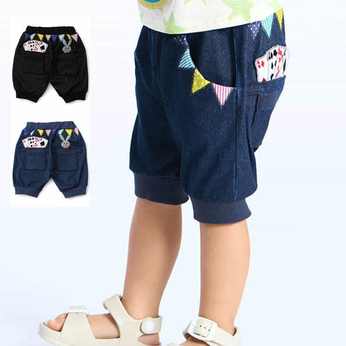 日本迪士尼 BITZ 2026夏柔软儿童魔术师兔子扑克pp裤6分牛仔短裤