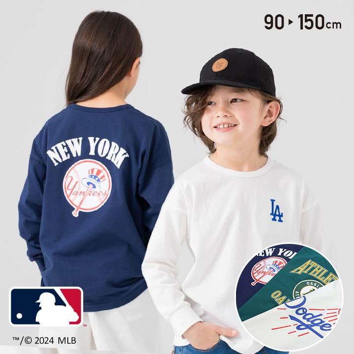 MLB圆领运动长袖刺绣logoT恤