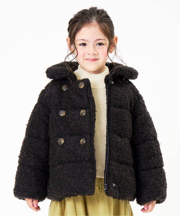 日本Seraph 2025冬季女童装高领防寒抗风保暖拉链珊瑚绒外套棉服