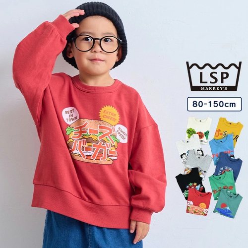 日本 MARKEYS 2026春儿童装相扑饭团寿司汉堡富士山圆领运动卫衣