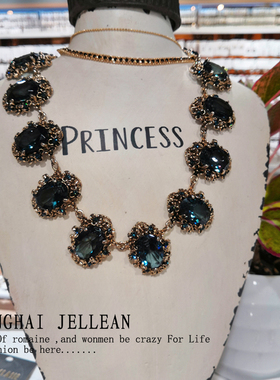 大锆石项链吉莉安大锆石短项链女