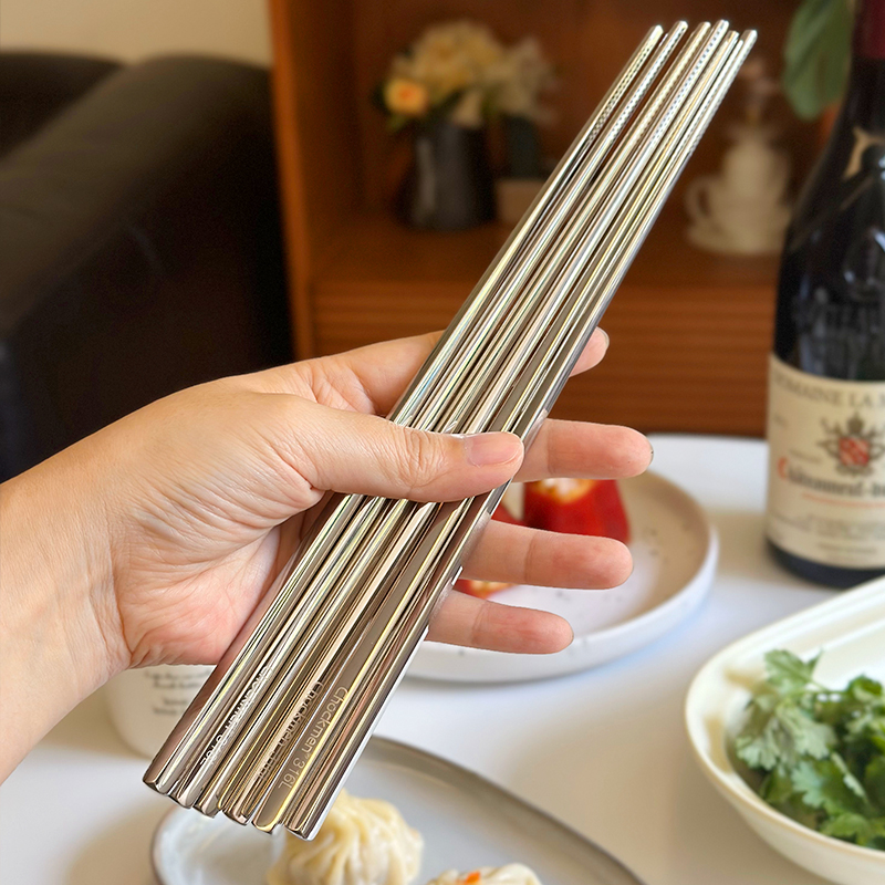 316L不锈钢防滑抗菌筷子