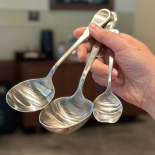 喝汤干饭勺！1810不锈钢吃面嗦粉喝粥吃饭高颜值网红博主同款勺子