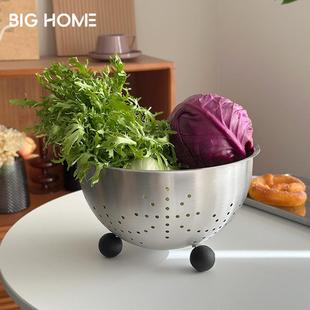 大容量厨房沥水篮1810不锈钢洗菜盆果篮蔬菜滤水新款碗碟收纳篮子
