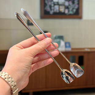 高级定制/同316级别不锈钢长柄咖啡勺子搅拌勺调料勺冰勺蜂蜜吧勺