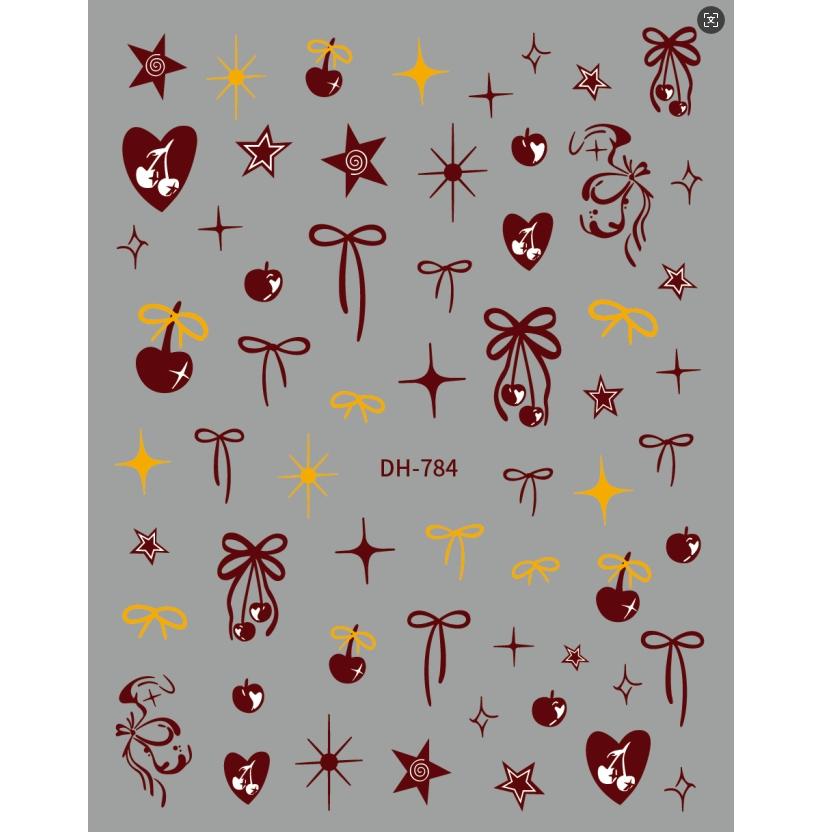 新款3D平面ins风爆款樱桃蝴蝶结