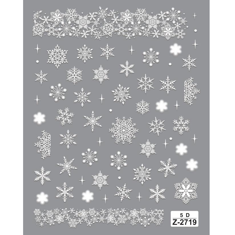 雪花美甲贴纸2025小红书冬