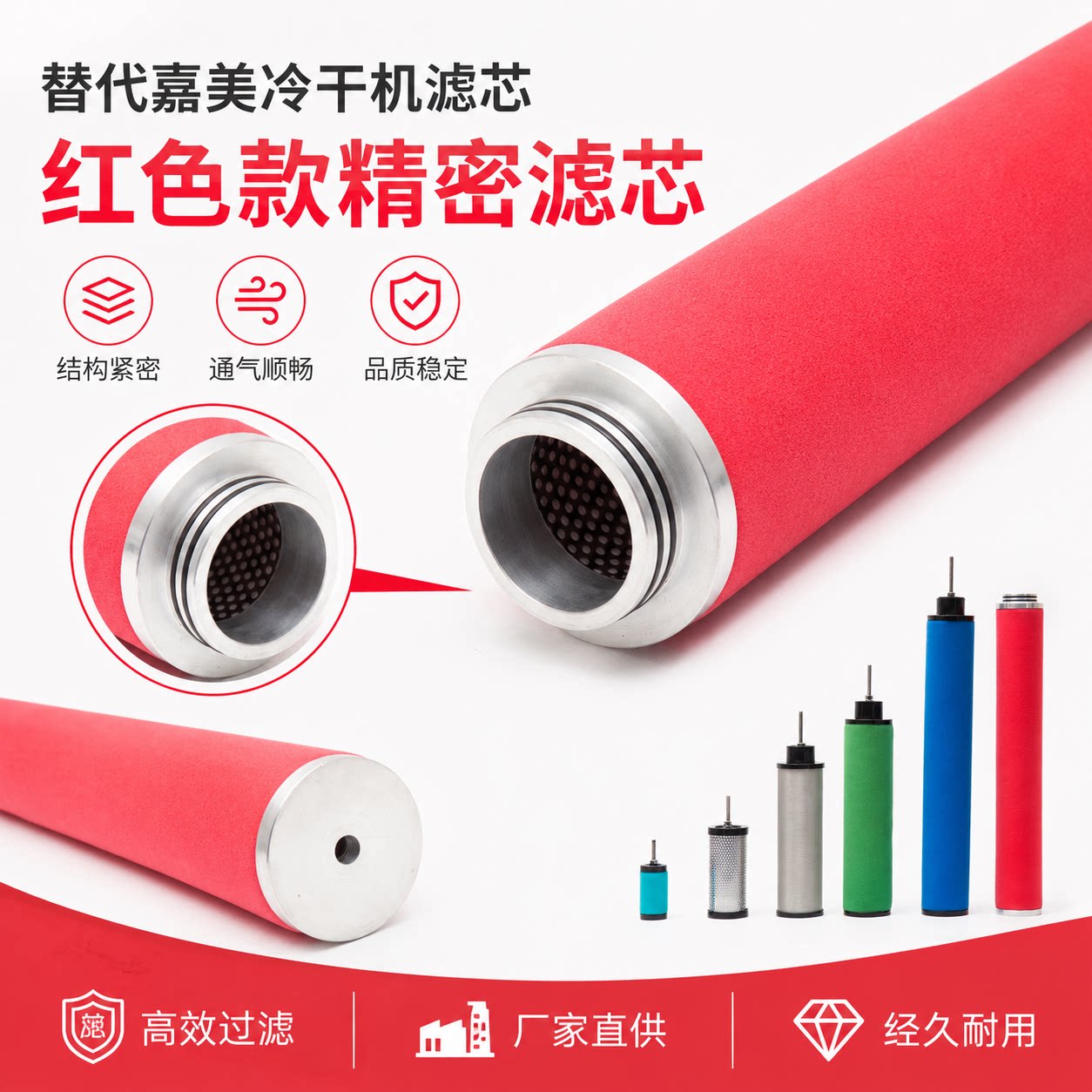JM嘉美滤芯C/A/T/H-001 002 004 007 013 020 030 E 油水分离器芯