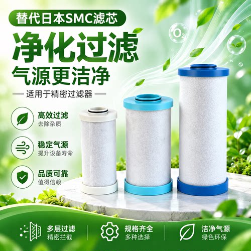 替代日本SMC全新玻璃纤维滤芯