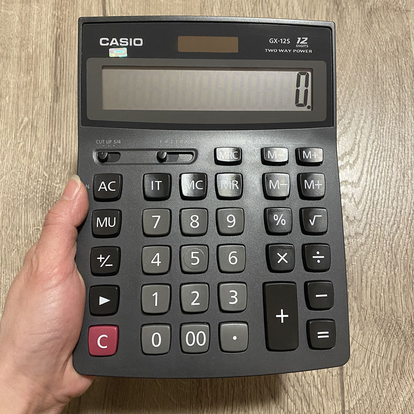 大号卡西欧台式双电源计算机15.5*21cm太阳能GX-12S等