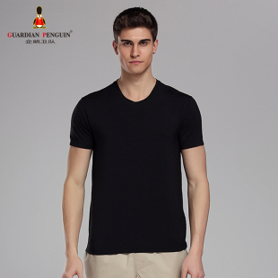 GP企鹅卫队专柜同款夏莫代尔牛奶纤维短袖纯色汗衫男T恤GME11704