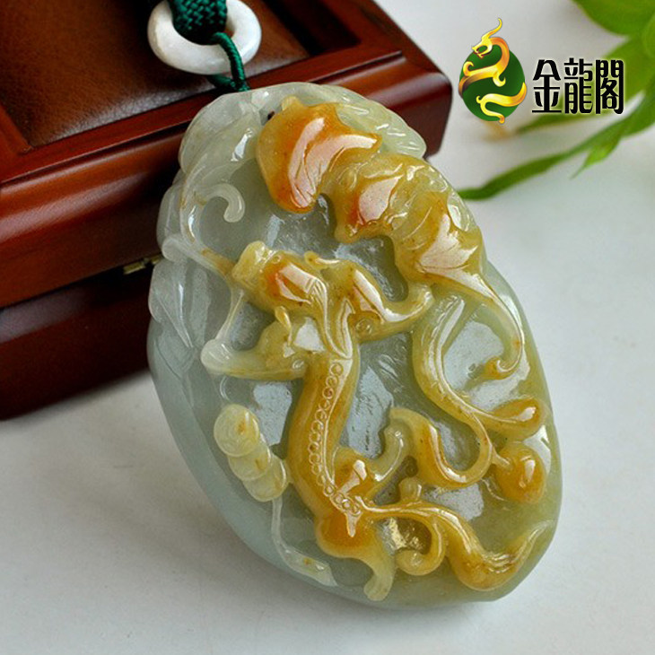 缅甸天然翡翠手把件 a货 黄翡 精雕 蜥蜴 今非昔比 招财 把玩webp
